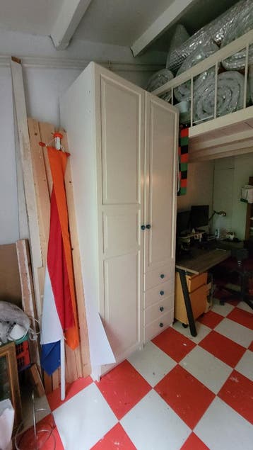 Ikea Pax kledingkast, wit, 100 x 236 cm, GRATIS