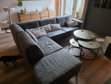 Hoekbank Xooon Lima 222x274cm Antraciet - Gratis afhalen