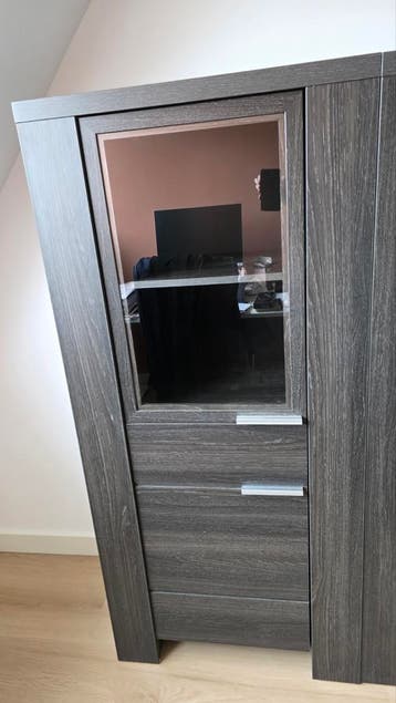 GRATIS OPHALEN | Vitrinekast met softclose, 150x70x41 cm