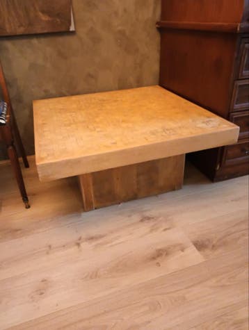 Massief houten salontafel - opknapper