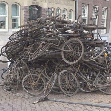 Gratis zgan fiets met lichte waterschade