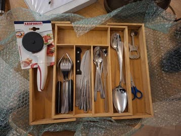 Bamboe bestekla inclusief bestek