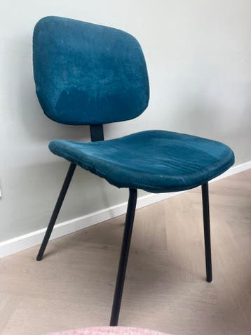 Eetkamerstoel blauw 2 stuks