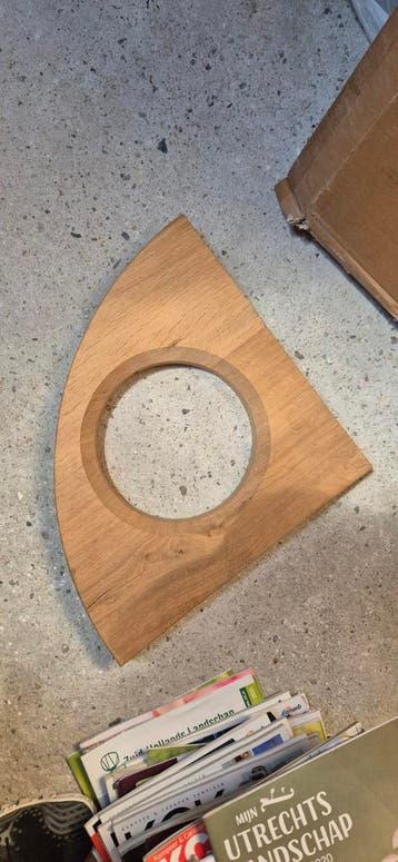 Wasbak houder eikenhout GRATIS