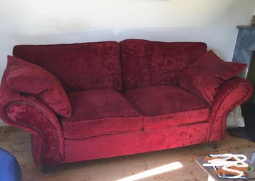 Royale tweezitsbank - rood velours