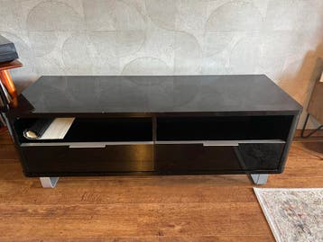 Zwart hoogglans tv-meubel met lades