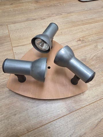 Vintage plafondlamp met 3 spots