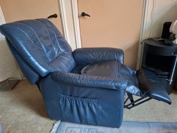 Verstelbare Fauteuil van kamelen leer