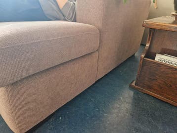 Comfortabele stoffen hoekbank