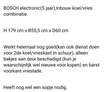 Bosch Inbouw Koel/vries combinatie