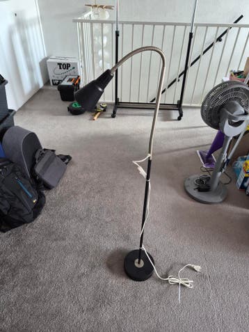 Flexibele Staande Lamp met Zwanenhals - Zwart