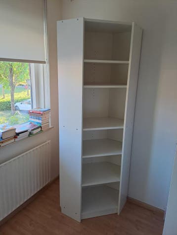 IKEA BILLY hoekkast - Wit, met planken