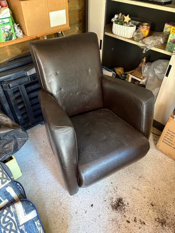 Comfortabele bruine fauteuil - Gebruikt