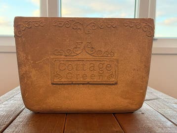 3 stuks Decoratieve bloembak 'Cottage Green' van steen