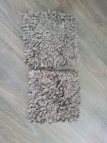 2 sierkussens grijs, 50x50