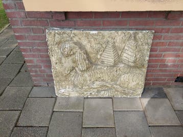 Zandstenen Spinx plaat
