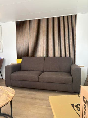 Gratis - in goede staat 3-zitsbank - Bruin -