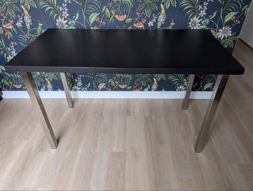 Zwart bureau/tafel 120x60 cm, Ikea