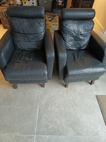Lederen stoelen