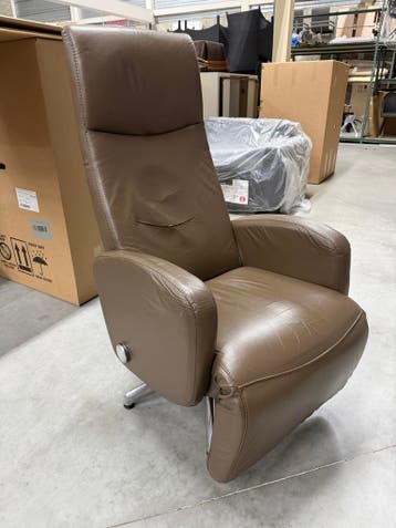 Leren relaxfauteuil - Comfortabel met gebruikssporen