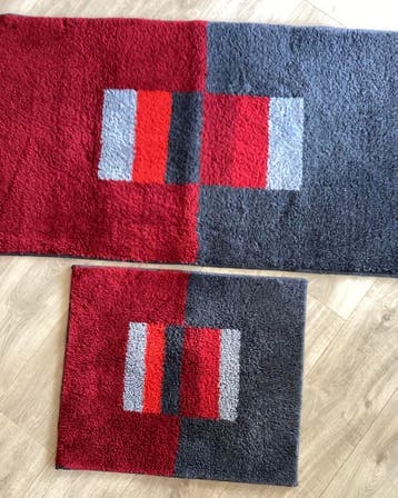 Gratis afhalen badmat met bijpassende toiletmat