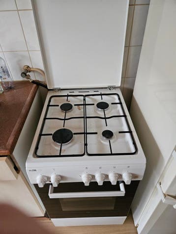 Etna gasfornuis met oven wit