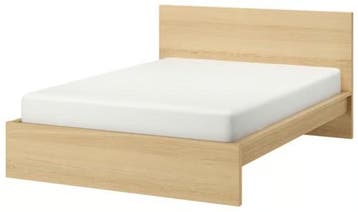 Gratis Bed Ikea Malm kleur berken 140 x 200 cm