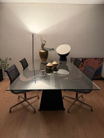 Gratis af te halen: glazen tafelblad (220 x 120 cm)