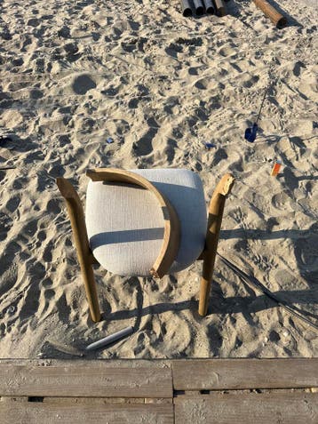 Riviera Maison stoel met afgebroken leuning (gratis af te ha