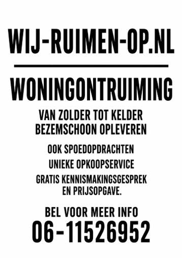 Gratis Huis Leeghalen Na Een Overlijden