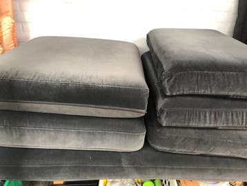 Kussens  velours grijs Gratis