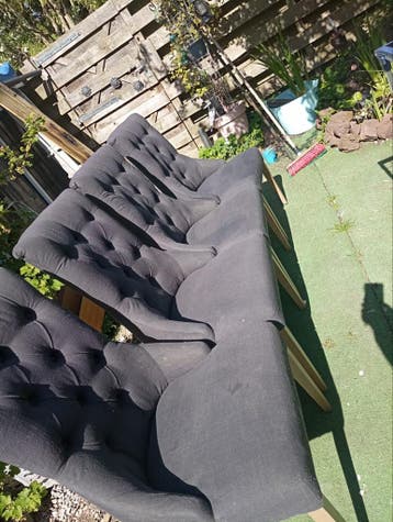 Zes comfortabele eetkamerstoelen - gratis af te halen