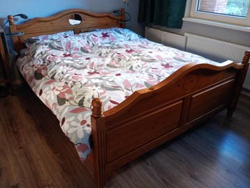 grenen bed 140x200