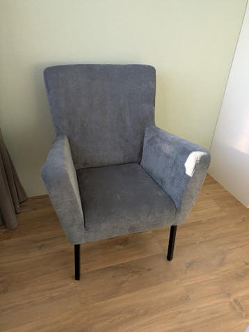 Comfortabele blauwe stoel