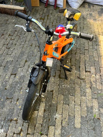 Kinderfiets Static 16 inch - Oranje/Blauw