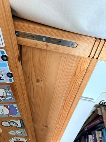 Houten eenpersoonsbed 200x90 cm, gratis afhalen