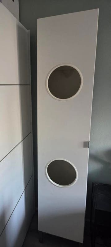Waskast / Kast voor wasmand met 2 wasmanden