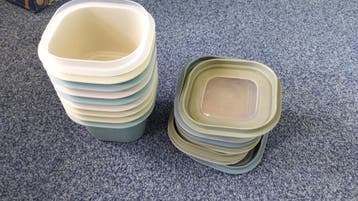 Sun ware Vershoudbakjes 0,8 liter, 9 stuks