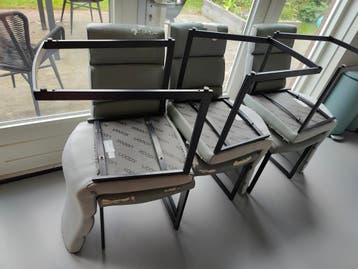 Set van 6 Xooon eetkamerstoelen - Grijsgroen, Gebruikt