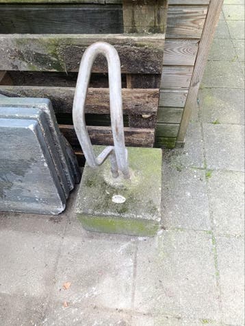 Fiets rek betonnen voet