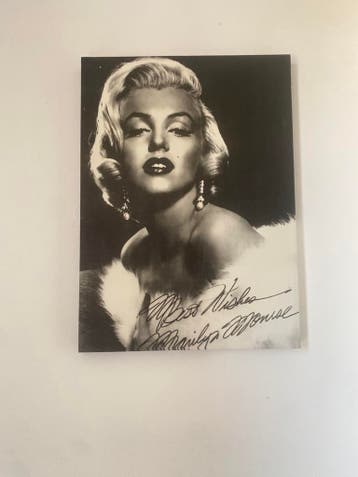 Marilyn Monroe Zwart-Wit Canvas Print