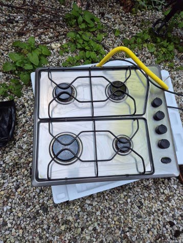 WHIRLPOOL Gaskookplaat 4-pits - RVS