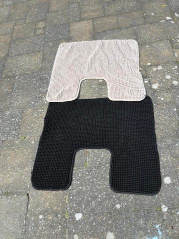 Set van 2 IKEA toiletmatten - beige en zwart