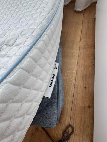 IKEA Vadsö Sprung mattress, firm/light blue, 90x200 cm