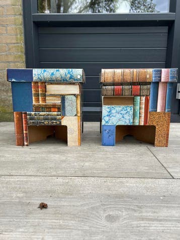 Unieke Boeken Krukjes - Set van 2