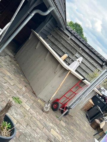 Stevige houten bar voor tuin of mancave