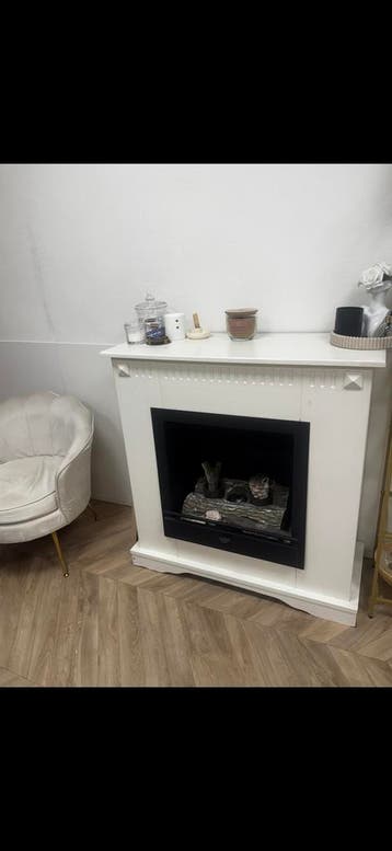 Gratis Sfeerhaard - 100x100x40cm - Wit