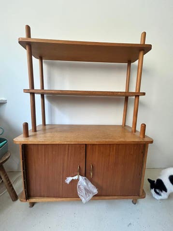 Vintage Stokkenkast mid century