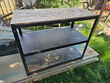 Gratis BROR Werkbank zwart/grenen 110x55