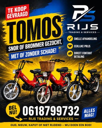 TE KOOP GEVRAAGD: TOMOS & BROMMERS
